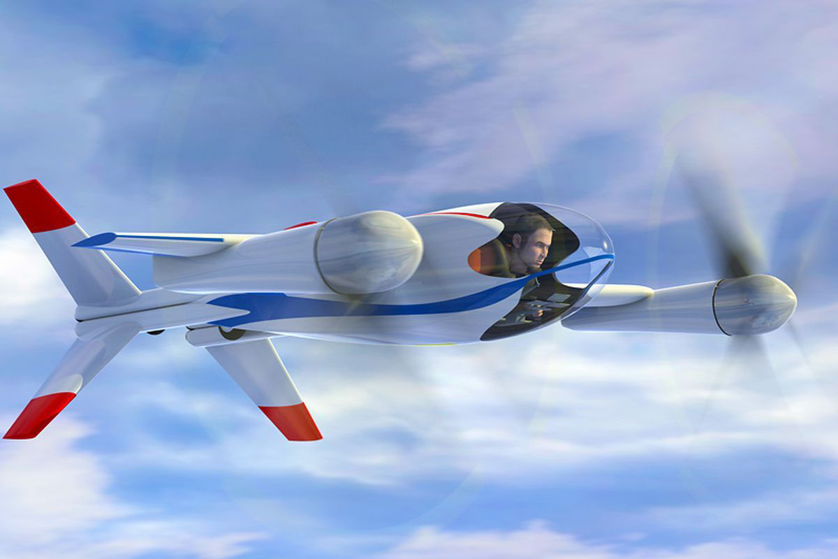 NASA Puffin one passenger eVTOL tail-sitting concept design aircraft NASA Puffin one passenger eVTOL tail-sitting concept design aircraft
